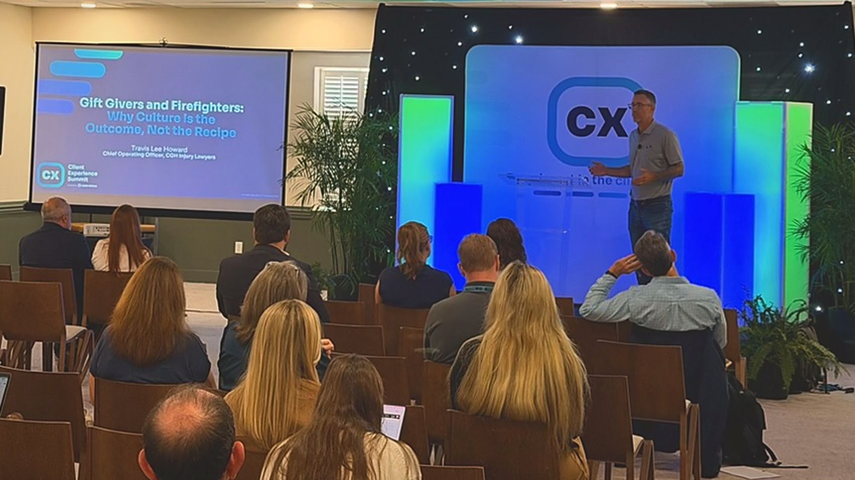 Travis presenting a breakout session at CX Summit